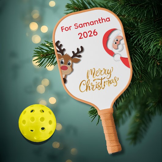 Personalized Christmas Pickleball Paddle 2026