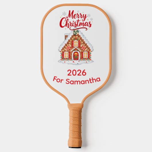 Personalized Christmas Pickleball Paddle for mom (Achterkant)