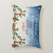 Personalized Christmas Pillow Duo Love Elephants Accent Kussen (Achterkant (Verticaal))