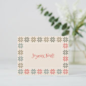 Personalized Christmas Poinsettia Holiday Postcard Feestdagenkaart (Staand voorkant)