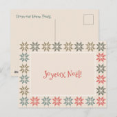 Personalized Christmas Poinsettia Holiday Postcard Feestdagenkaart (Voorkant / Achterkant)