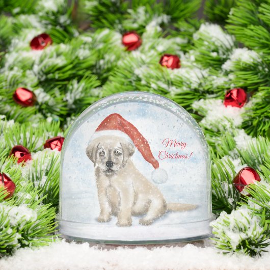 “Personalized Christmas Puppy Snow Globe Sneeuwbol (Kerstmis)
