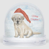 “Personalized Christmas Puppy Snow Globe Sneeuwbol (Achterkant)