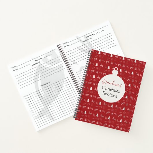 Personalized Christmas Recipe Book Notitieboek (Binnen)