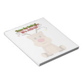 Personalized Christmas Reindeer with lights Notitieblok (Schuin)