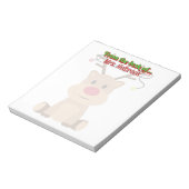 Personalized Christmas Reindeer with lights Notitieblok (Linkerzijde)