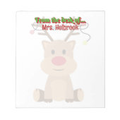 Personalized Christmas Reindeer with lights Notitieblok (Voorkant)
