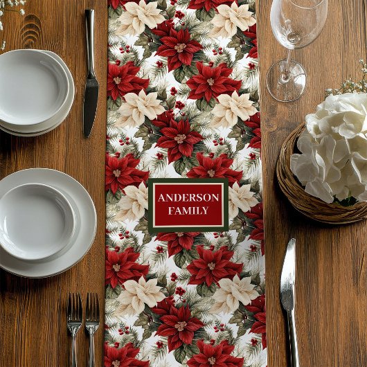 Personalized Christmas Runner Trendy Table Decor Medium Tafelloper