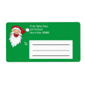 Personalized Christmas Santa Claus Mailing Label (Voorkant)