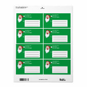 Personalized Christmas Santa Claus Mailing Label (Full Sheet)