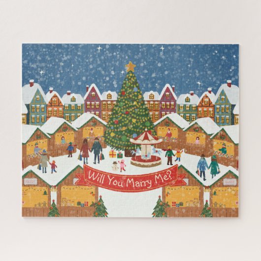 Personalized Christmas Secret Message/Marry me Legpuzzel (Horizontaal)