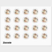 Personalized Christmas Simple Modern Custom Photo Ronde Sticker (Vel)