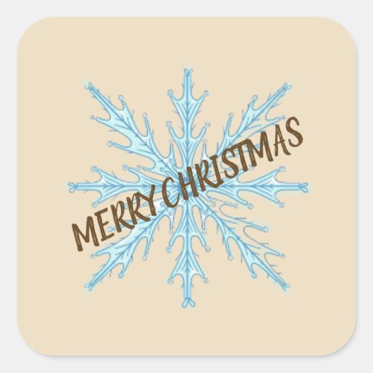 Personalized Christmas Snowflake Stickers – Labels (Voorkant)