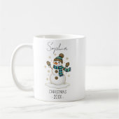 Personalized Christmas Snowman Christmas Winter Koffiemok (Links)