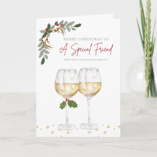 Personalized Christmas Special Friend Holiday Card Feestdagen Kaart (Voorkant)