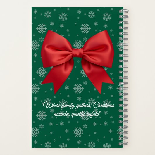 Personalized Christmas Spiral Notebook with Custom Notitieboek (Achterkant)