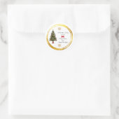 Personalized Christmas Sticker with Name & Wishes (Tas)