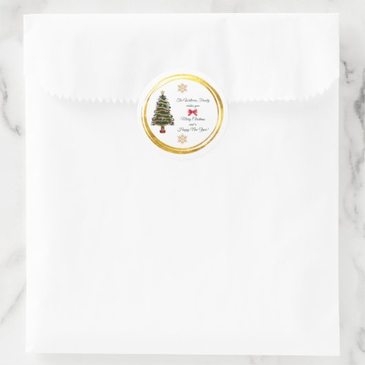 Personalized Christmas Sticker with Name & Wishes (Tas)