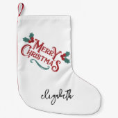 Personalized Christmas Stocking|Custom Decoration Kleine Kerstsok (Voorkant)