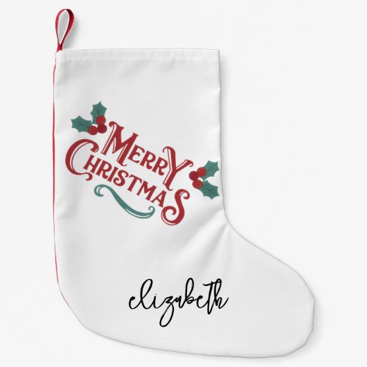 Personalized Christmas Stocking|Custom Decoration  Kleine Kerstsok (Voorkant)