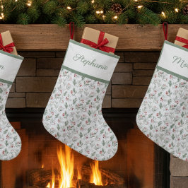 Personalized Christmas Stocking - Holly & Berry Grote Kerstsok