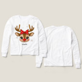 Personalized Christmas Sweater Custom Name Holiday (Voorkant /achterkant)