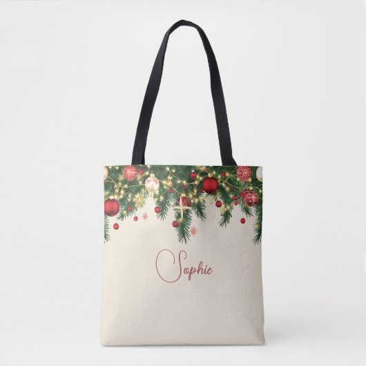 Personalized Christmas Tote Bag (Voorkant)