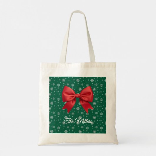 Personalized Christmas Tote Bag with Custom Photo  (Achterkant)
