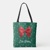 Personalized Christmas Tote with Custom Photo Tote Bag (Achterkant)