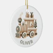 Personalized Christmas Train for Kids Keramisch Ornament (Rechts)