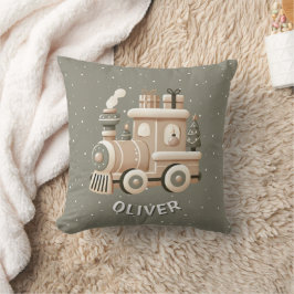 Personalized Christmas Train for Kids  Kussen