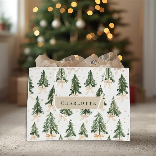 Personalized Christmas Tree Name Gift Bag Groot Cadeauzakje