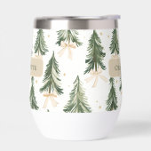 Personalized Christmas Tree Name Wine Tumbler (Links)