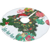 Personalized Christmas Tree Skirt | Cozy Holiday Kerstboom Rok (Gekanteld)