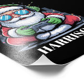 Personalized Christmas Video Game Santa Xmas  Foto Afdruk (Hoek)