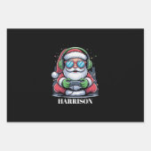 Personalized Christmas Video Game Santa Xmas  Inpakpapier Vel (Voorkant)