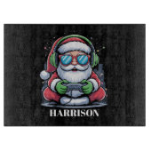 Personalized Christmas Video Game Santa Xmas  Snijplank (Voorkant)