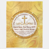 Personalized Church Anniversary Gifts, Pastor Fleece Deken (Voorkant)
