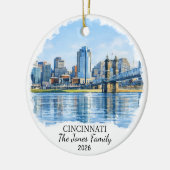 Personalized Cincinnati Ornament, Custom Ohio Keramisch Ornament (Links)