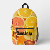 Personalized Citrus Backpack | Fresh Fruits Kids Bedrukte Rugzak (Voorkant)