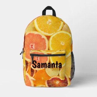 Personalized Citrus Backpack | Fresh Fruits Kids  Bedrukte Rugzak
