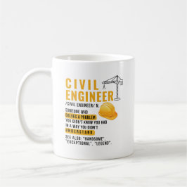 Personalized Civil Engineer Definition Funny Koffiemok