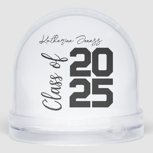 Personalized Class of 2025,A Timeless Graduation  Sneeuwbol (Achterkant)