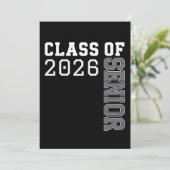 Personalized Class Of 2026 Senior Graduation Kaart (Staand voorkant)