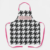 Personalized Classic Black and White Houndstooth Schort (Voorkant)