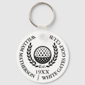 Personalized Classic Golf Club Name Sleutelhanger (Voorkant)