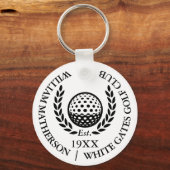 Personalized Classic Golf Club Name Sleutelhanger (Voorkant)
