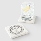 Personalized Classic Golf Club Name Stenen Onderzetter (Zijkant)