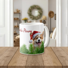 Personalized Classic Mug – Santa Paws Corgi Design Koffiemok