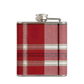 Personalized Classic Red and Olive Plaid  Heupfles (Achterkant)